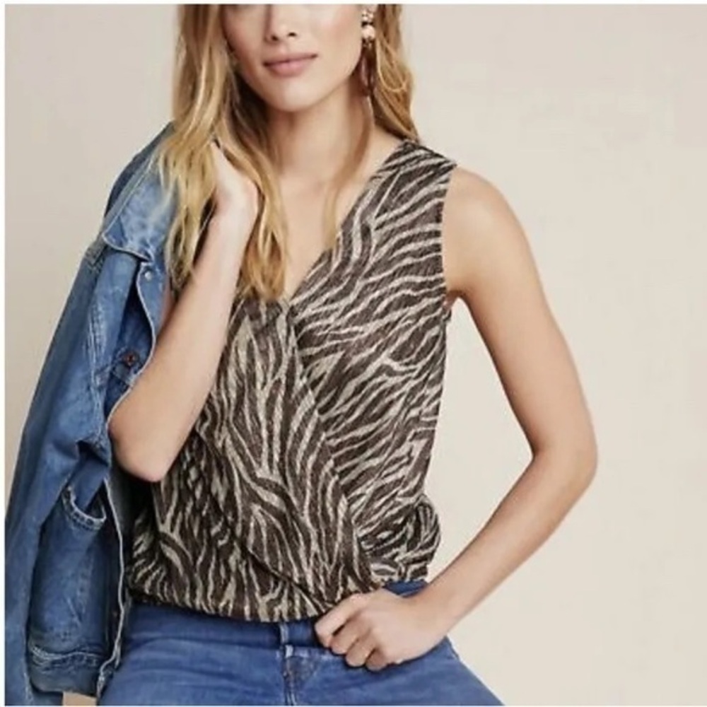 Anthropologie‎ Eri + Ali Kasi Metallic Top Size X-Small - Picture 2 of 6